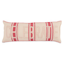 red grain sack pillows