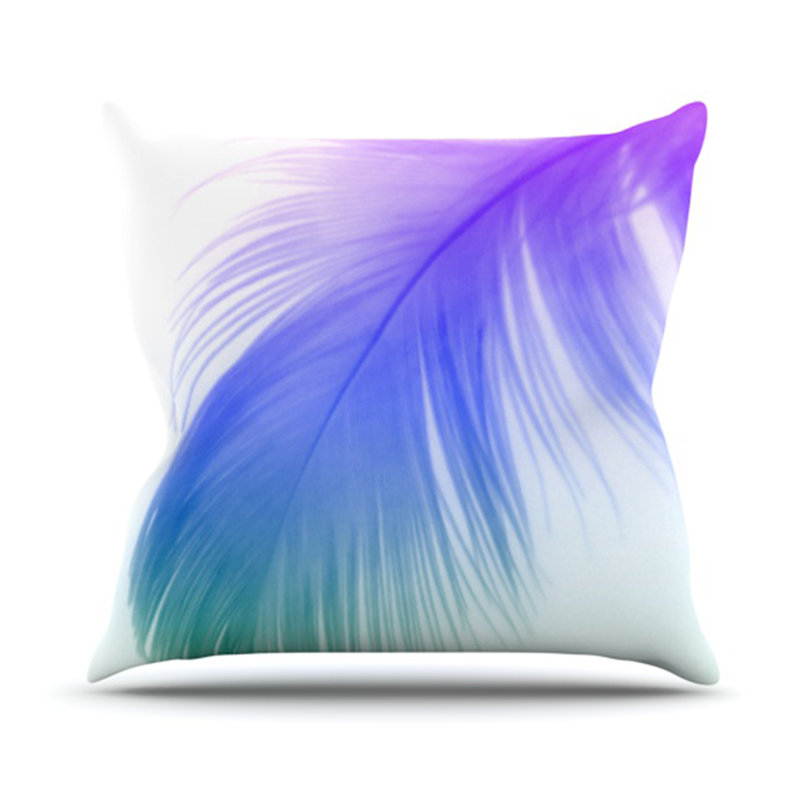 KESS InHouse Feather Colour Throw Pillow Wayfair
