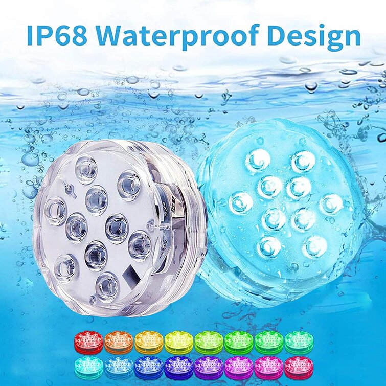 Waterproof Pond Light Multi Color Battery Powered Vase Based Floral Lamp Wedding Party Pool Shyshining Underwater Submersible Led Lights Remote Control 