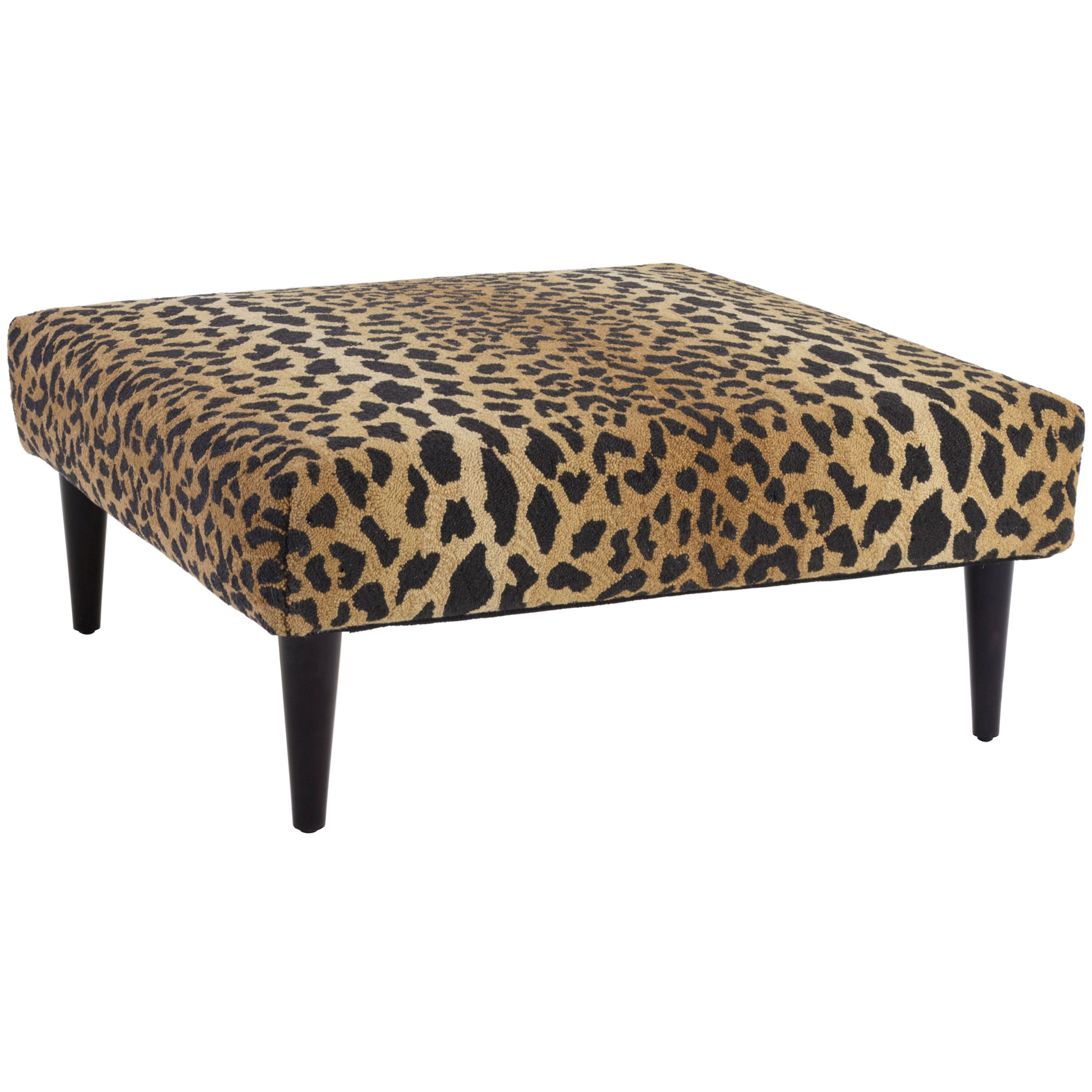 Annie Selke Home Leopard 40 Square Animal Print Cocktail Ottoman Wayfair