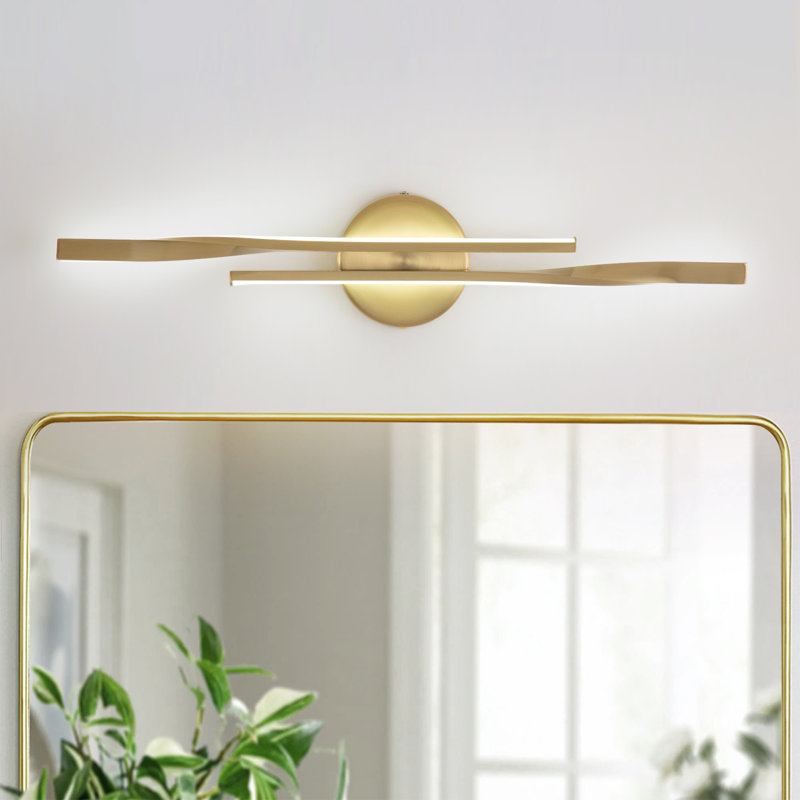 Shoji 2-Light Dimmable LED Vanity Light Finish: Gold