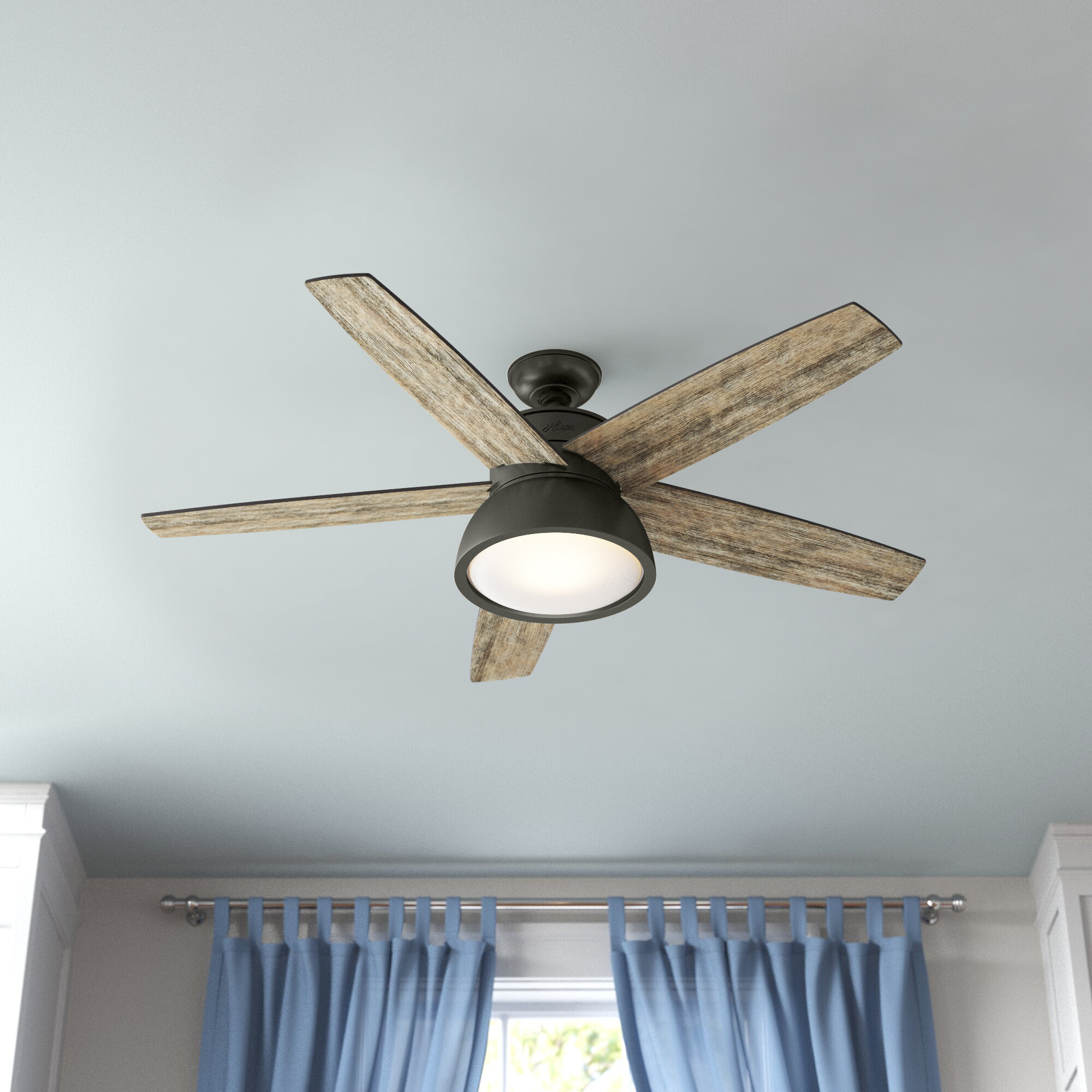 Hunter Fan 52 Abernathy 5 Blade Standard Ceiling Fan With Remote Control And Light Kit Included Reviews Wayfair