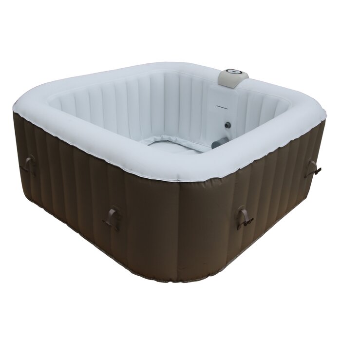 Square Portable 4 Person 130 Jet Inflatable Hot Tub