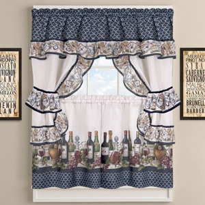 Chateau Wines Cottage Kitchen Curtains