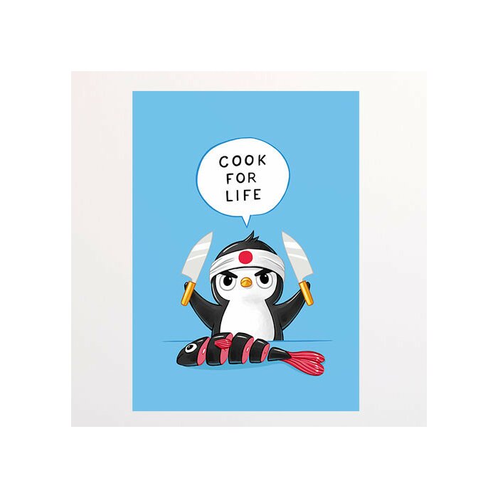 Penguin Anime Chef Wall Decal