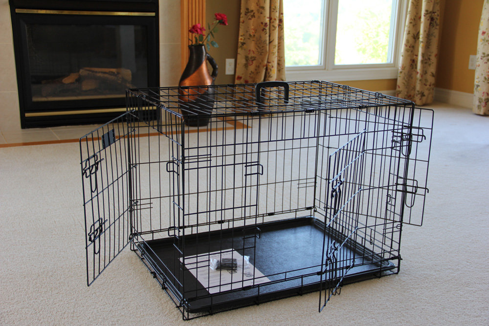 3 door dog crate kennel