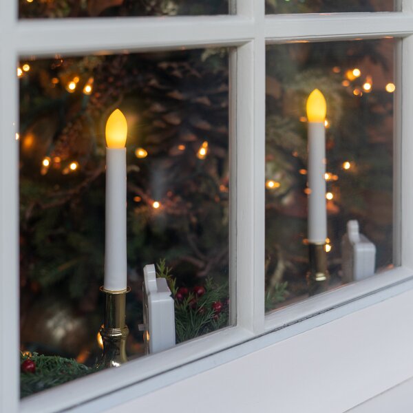 Christmas LED Candlelight With Timer Function Function-gold Glitter Window Light 