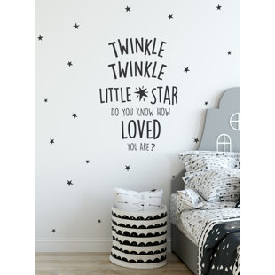Decorative Windows Colour: Black Wall Decal 22 Star Stickers/Sticker Crafts 