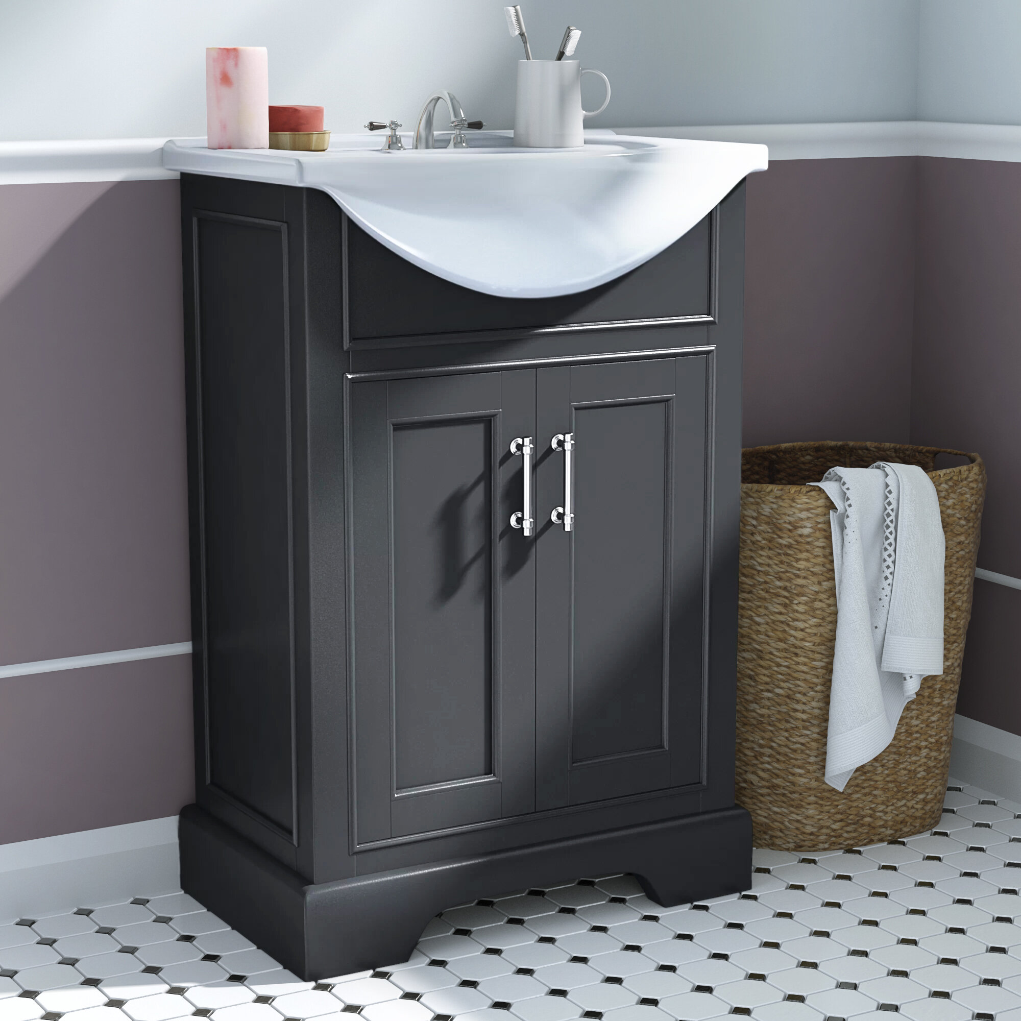 Andover Mills Yuri 24 Single Bathroom Vanity Set Reviews Wayfairca