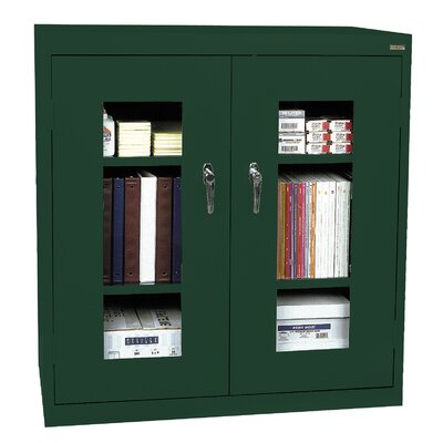 Clear View Storage Cabinet Sandusky Cabinets Color Forest Green