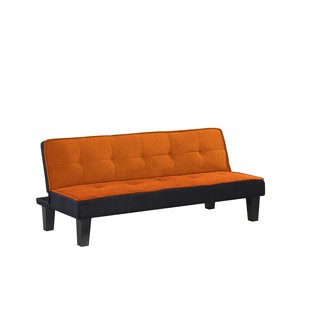 Emmanuelle Sturdy Flannel Fabric Adjustable Convertible Sofa by Latitude Run New