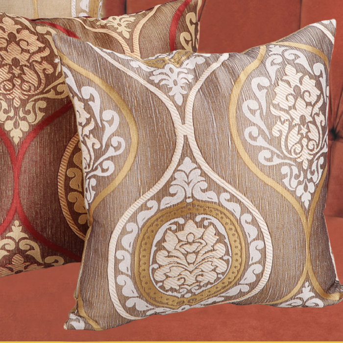 Fleur De Lis Living Quijada Jacquard Decorative Pillow Cover