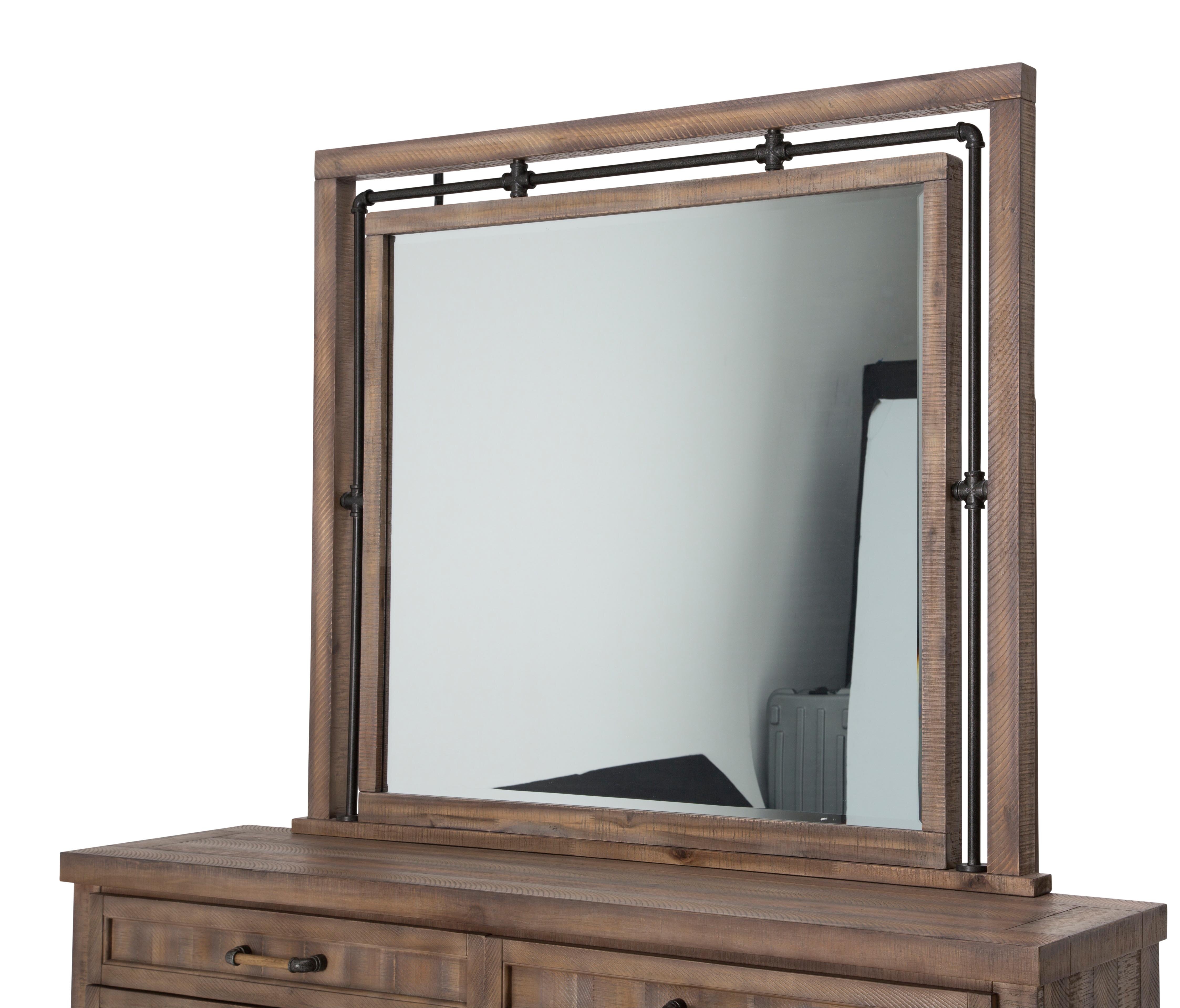 Michael Amini Crossings Rustic Beveled Dresser Mirror Wayfair