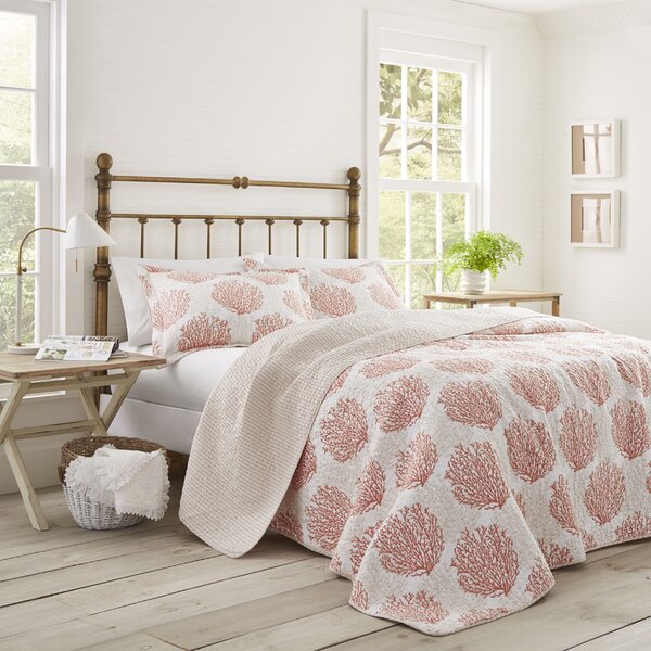 coral quilt bedding