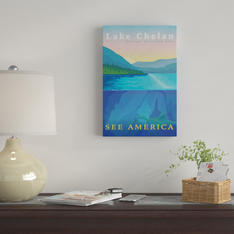 East Urban Home Lake Chelan National Recreation Area By Ryan Feddersen Graphic Art Print On Canvas Wayfair