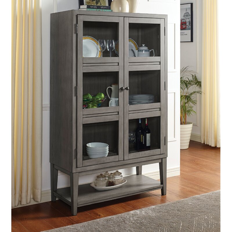 Gracie Oaks Petrak Curio Cabinet | Wayfair