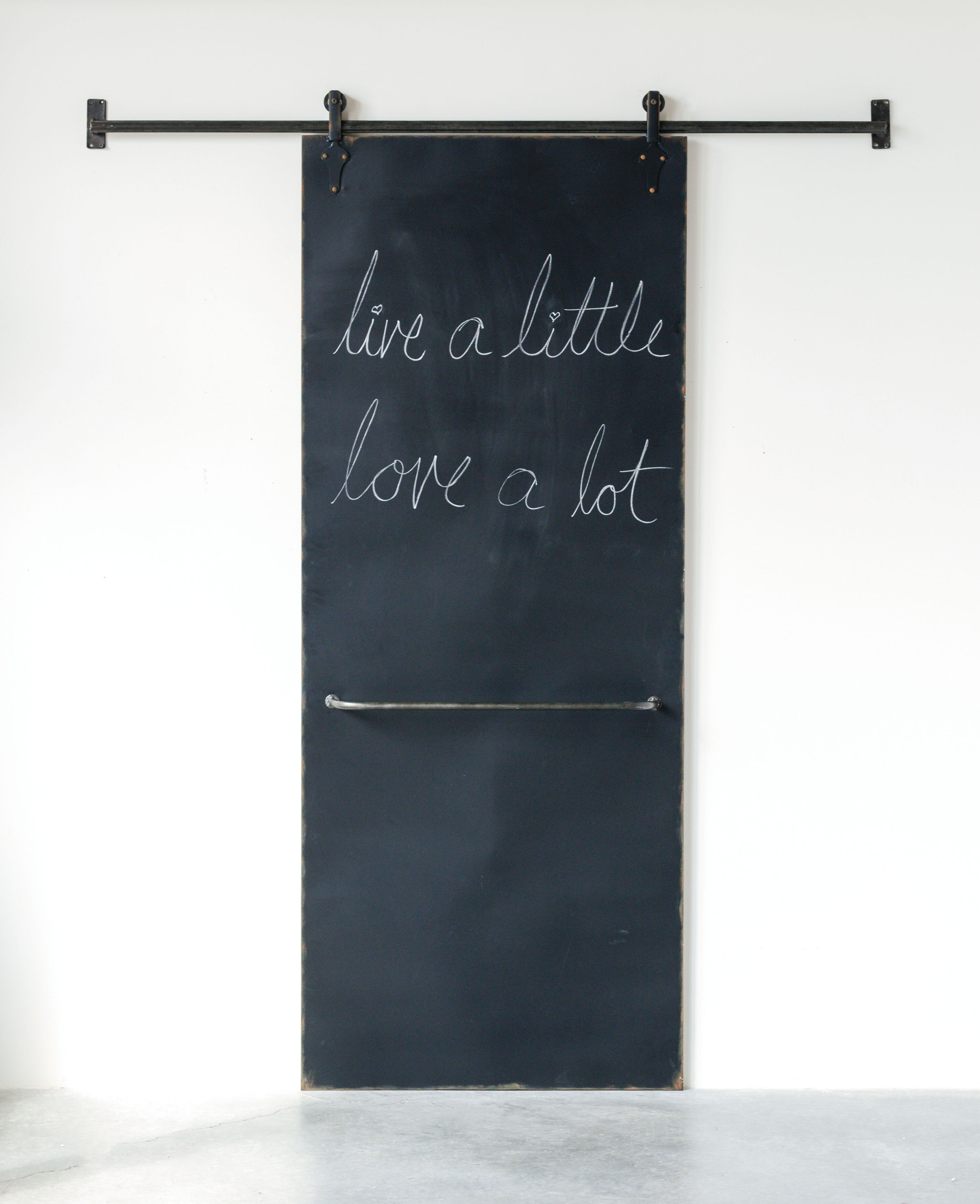 Gracie Oaks Chalkboard On Sliding Bar Wall Mounted Bulletin Board