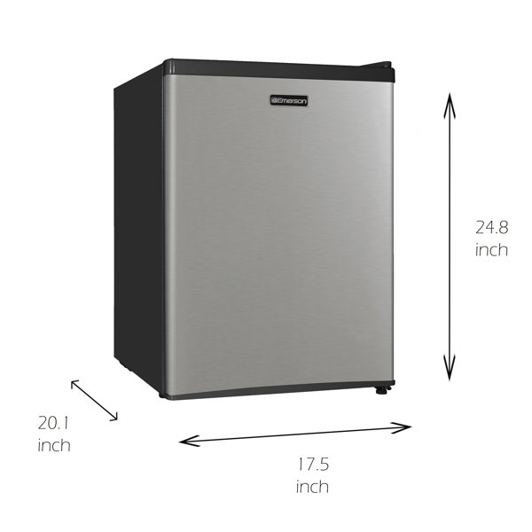 Emerson 2 4 Cubic Feet Cu Ft Freestanding Mini Fridge With Freezer Reviews Wayfair
