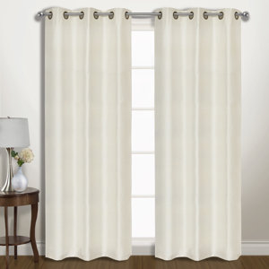 Alfort Solid Blackout Thermal Grommet Curtain Panels (Set of 2)