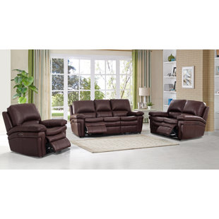Anvi 3 Piece Reclining Living Room Set by