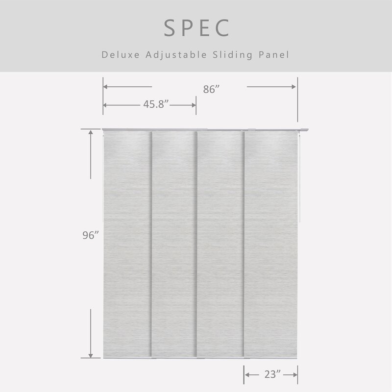 Orren Ellis Deluxe Adjustable Sliding Room Darkening Vertical