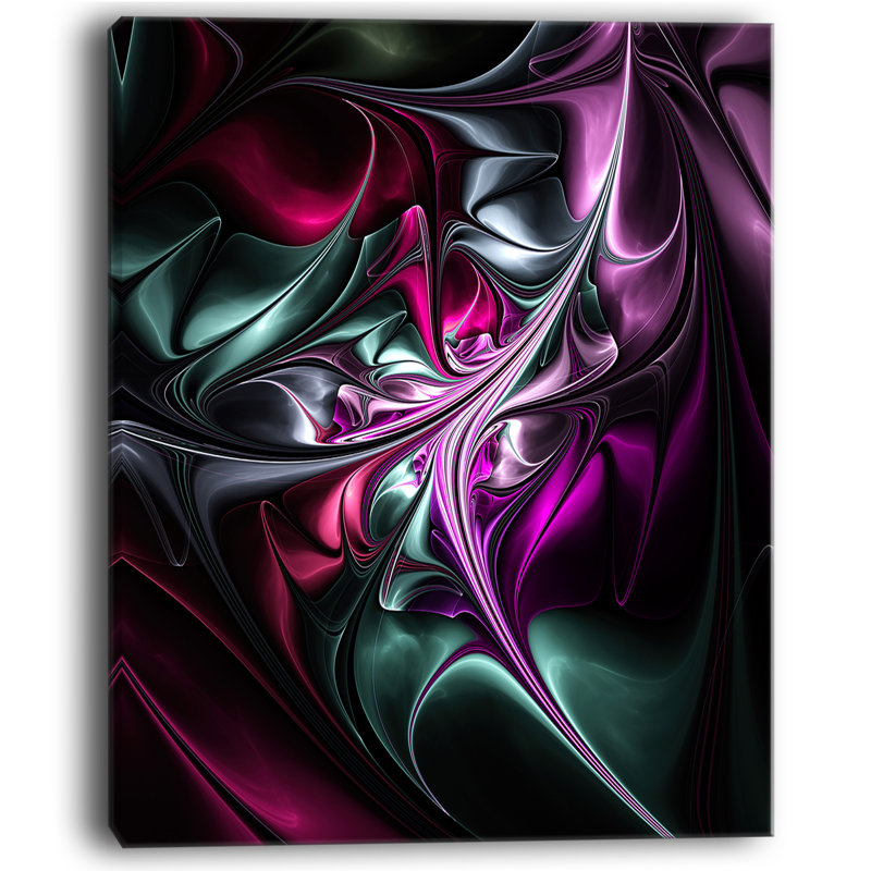 Designart Multicolored Abstract Floral Shapes Large Floral Graphic