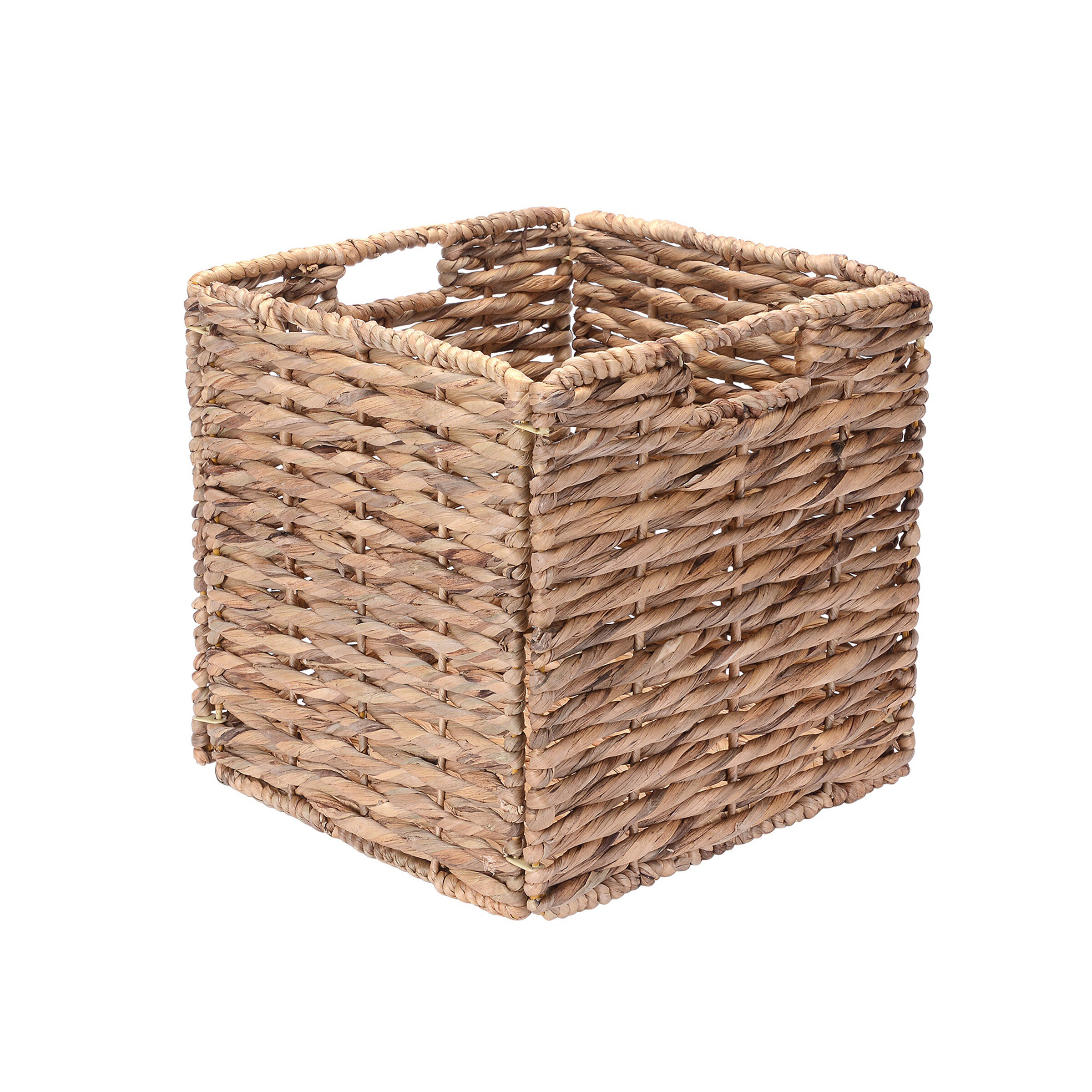 Storage Basket Laundry Basket with Lid Cover Seagrass 4-Square