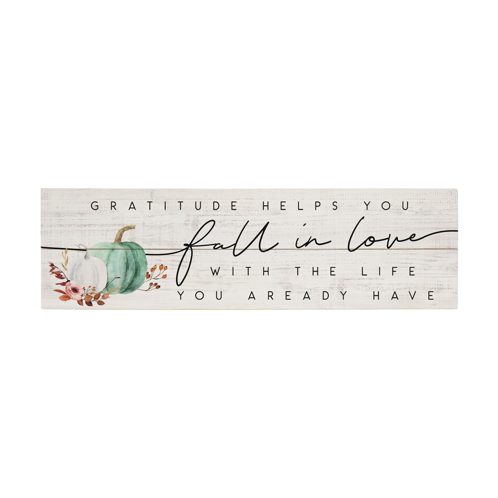 Gracie Oaks Gratitude Fall In Love Wall Décor Wayfair