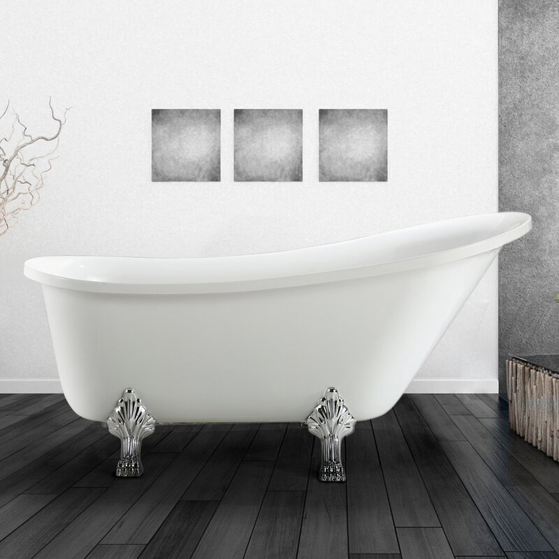 Jacqueline 63 X 28 Freestanding Soaking Bathtub