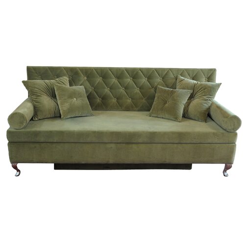 3-Sitzer Schlafsofa GLAMOUR von HAPPYBAROK Altgrün