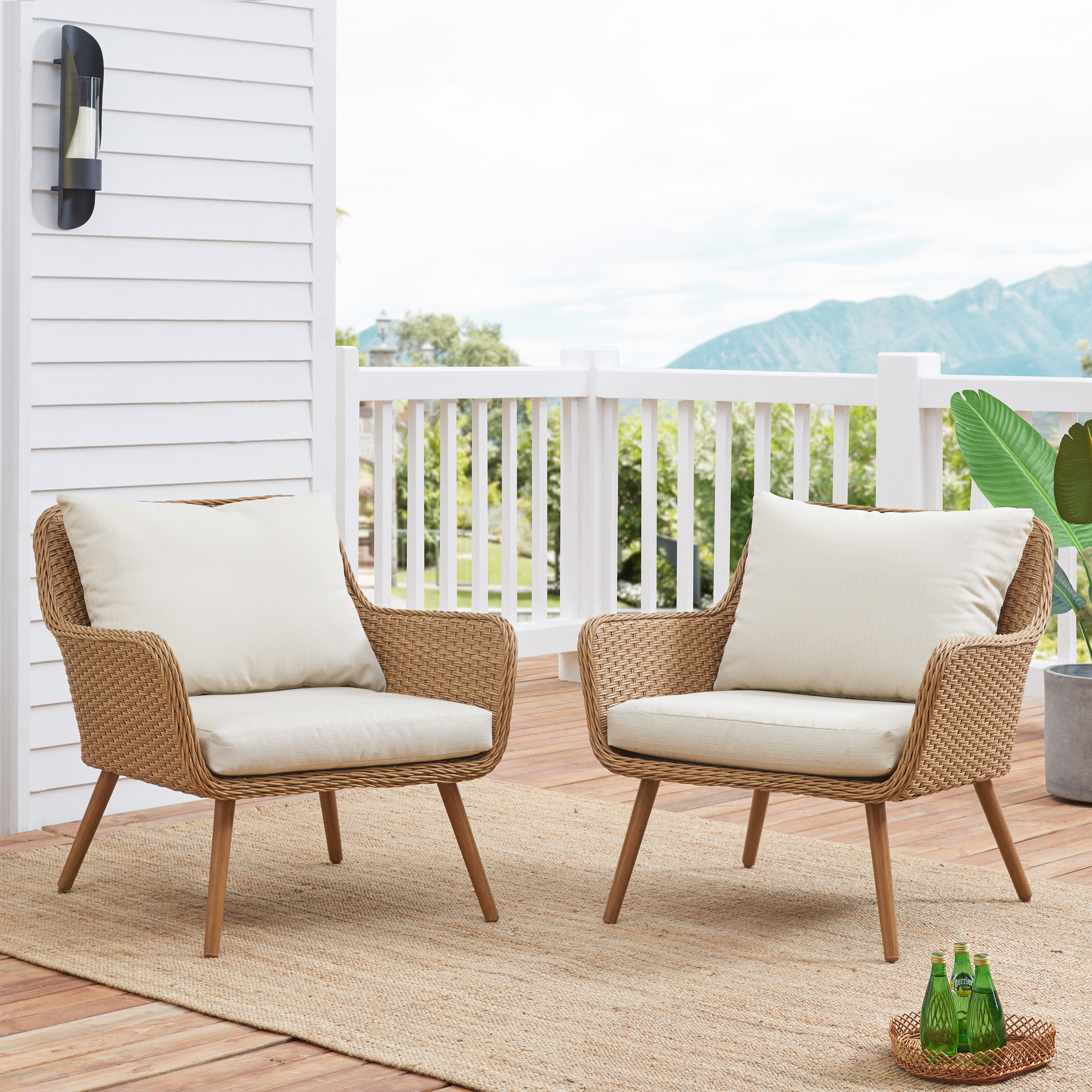 Chamond Outdoor Patio Chair With Cushions Reviews Birch Lane