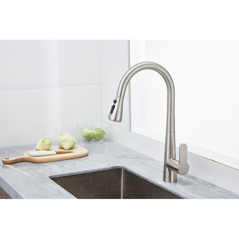 Ello Allo Sink Pull Down Single Handle Kitchen Faucet Wayfair
