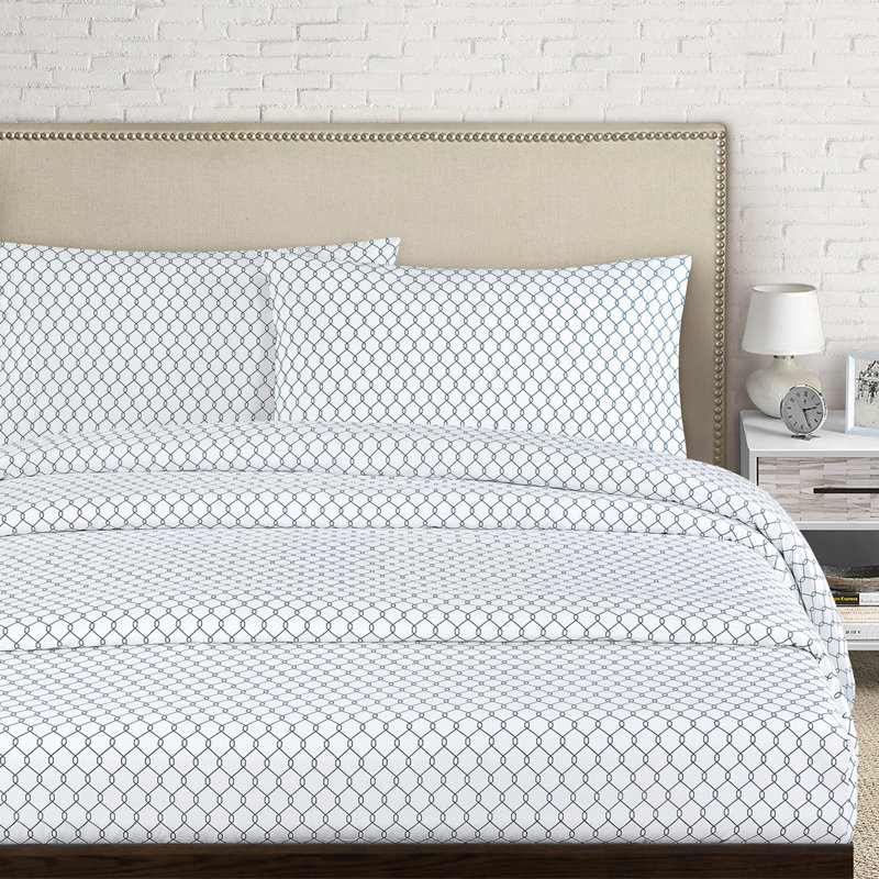 echelon home fence 250 thread count cotton percale sheet set king percale sheet sets