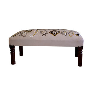 Go to store & view more images Imports Decor Wood and upholstered Bench