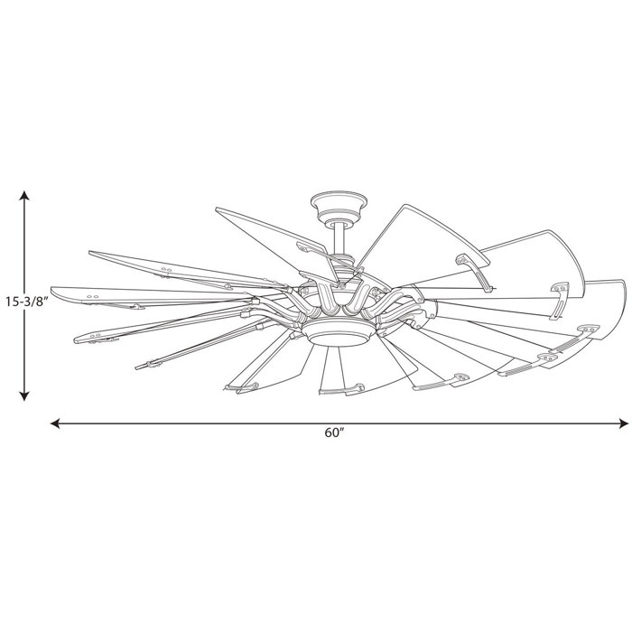 60 Armando 12 Blade Ceiling Fan With Remote