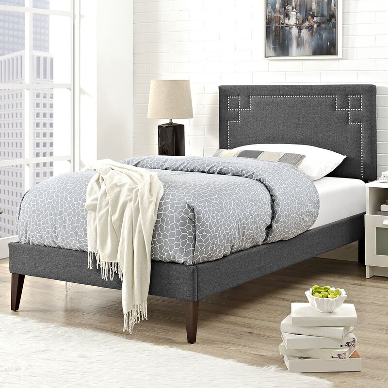 Everly Quinn Kerley Upholstered Platform Bed & Reviews | Wayfair