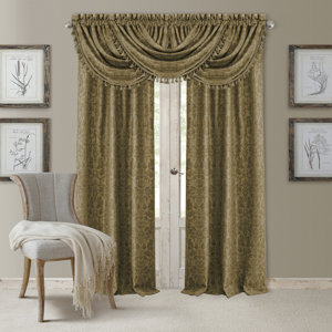 Alicia Nature/Floral Blackout Rod Pocket Single Curtain Panel