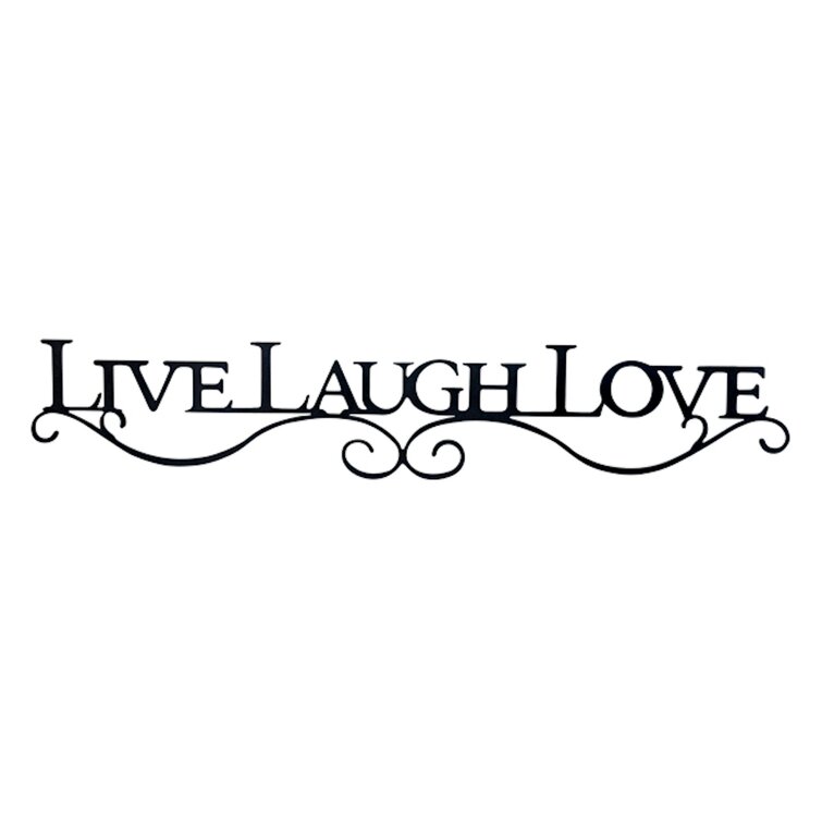 NOVICA Inspirational Live Laugh Love Steel Sign 