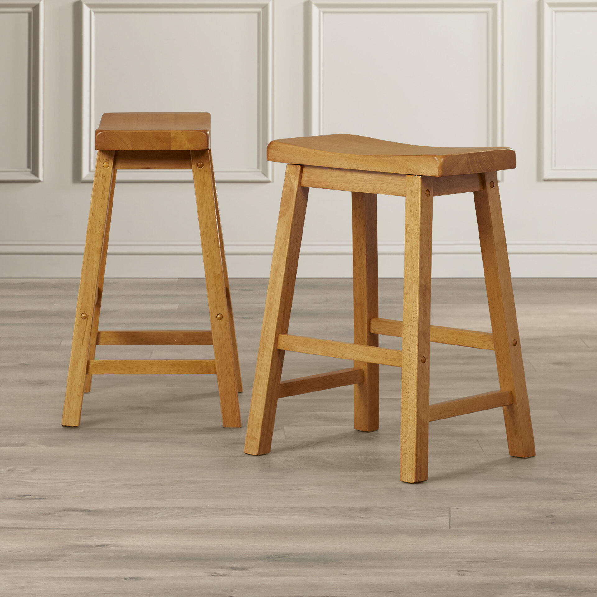 Narrow Red Wood Counter Height Bar Stools Youll Love In 2021