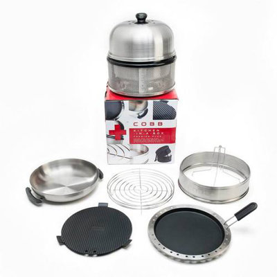 125 Premier KitcheninaBox Portable Charcoal Grill Set Cobb