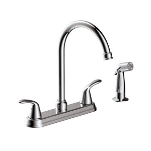 Tavianno Double Handle Kitchen Faucet with Lever Handle
