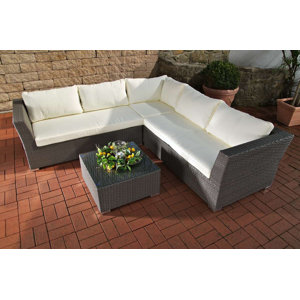 4-tlg. Loungesofa-Set Klyazma mit Kissen von All..