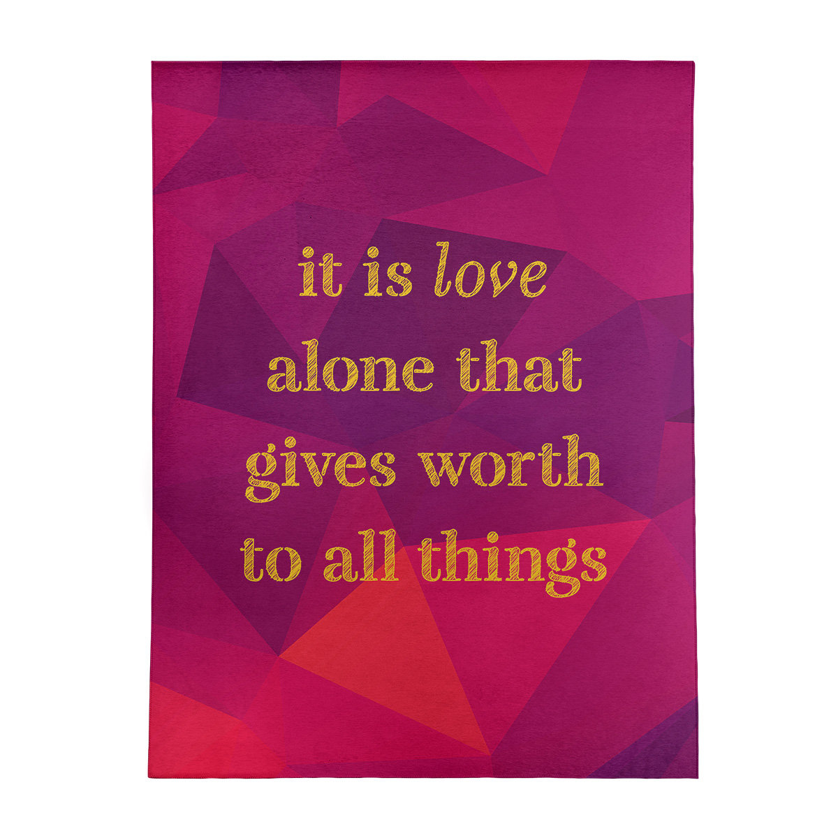 East Urban Home Faux Gemstone Love Inspirational Quote Poly Chenille Rug Wayfair