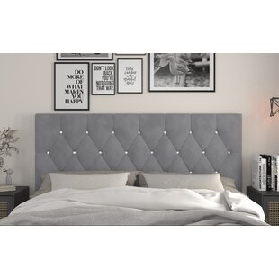 Luxury Plush Velvet Fabric 54" Height Floor Standing Upholstered Bed Headboard 
