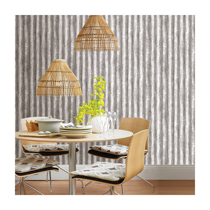 Corrugated Metal 33 X 20 5 Geometric Panel Wallpaper Corrugated Metal 33 X 20 5 Geometric Panel Wallpaper