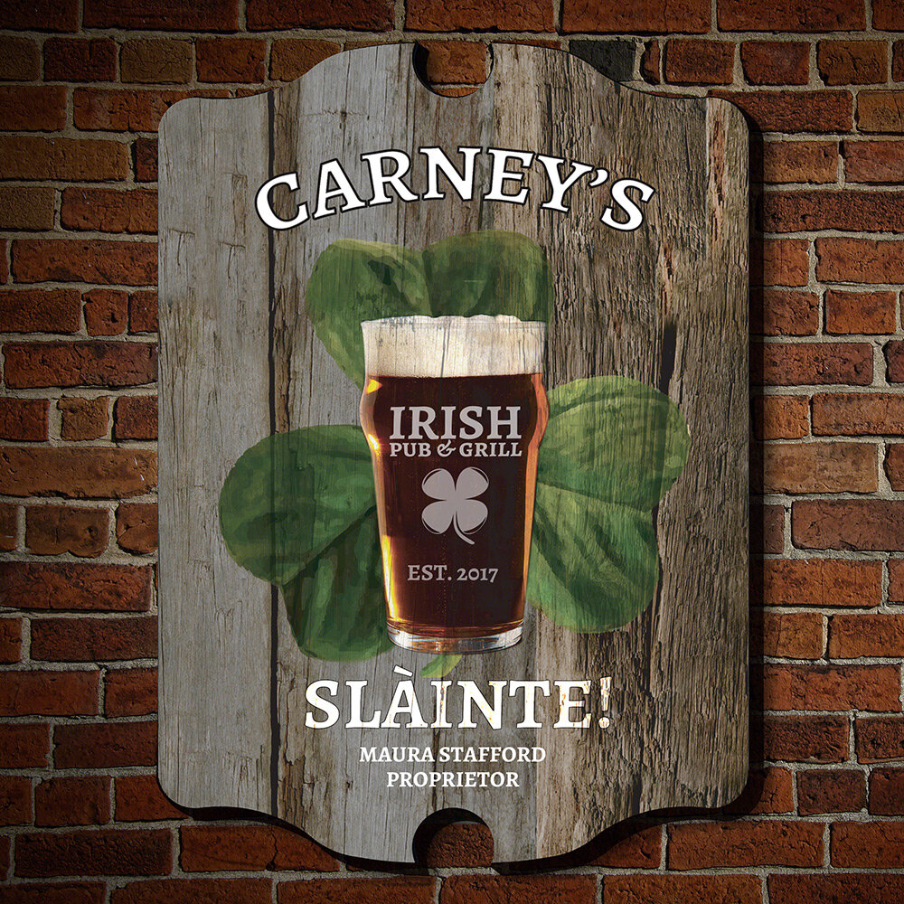 Home Wet Bar Sláinte Toast Personalized Bar Sign Wall Décor | Wayfair