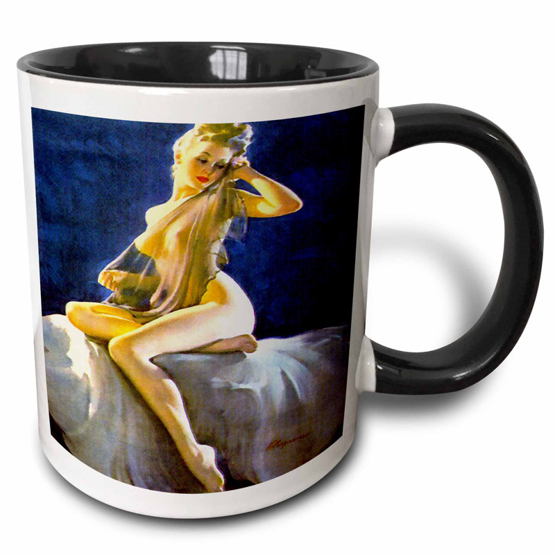 3drose Print Of Elvgren Pinup Sheer Nude Coffee Mug Reviews Wayfair
