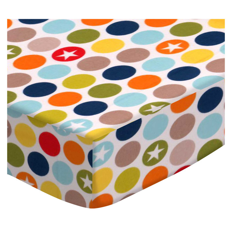 Sheetworld Colored Dots And Stars Fitted Crib Sheet Wayfair