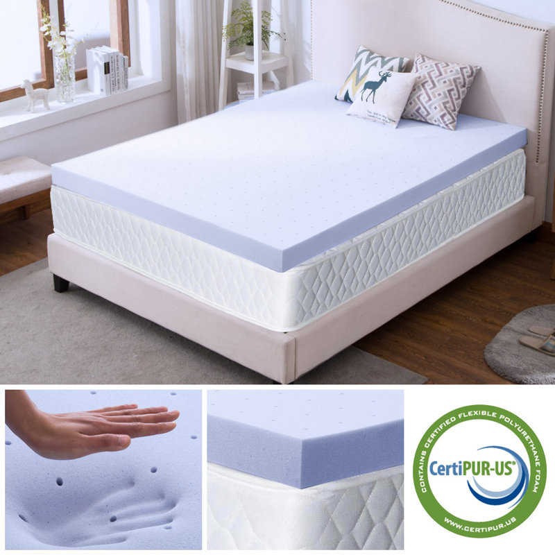 White Noise Merced 3 Gel Memory Foam Mattress Topper Reviews Wayfair