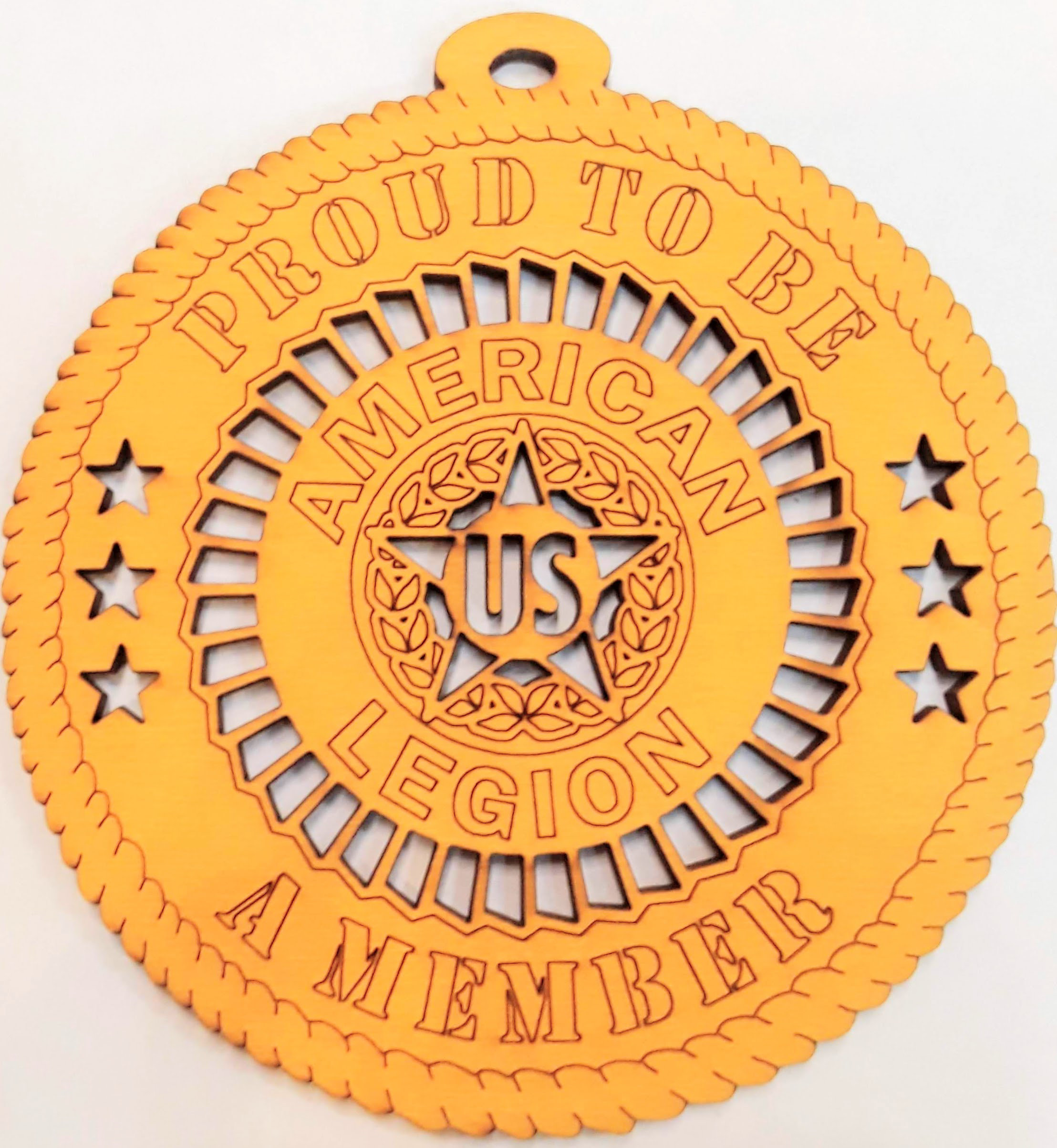 Wood Art USA Wooden Proud to Be a American Legion Hanging Figurine